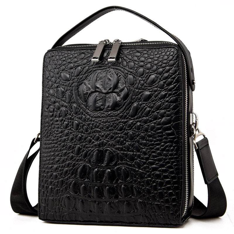 Genuine Leather Crocodile Pattern Handbag