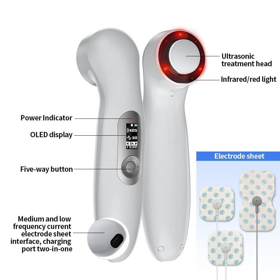 Red-light Ultrasonic Electrostimulation Device