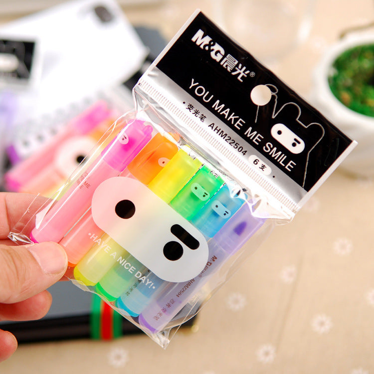 Morning Glow Highlighter Set for Students (6 Pack)