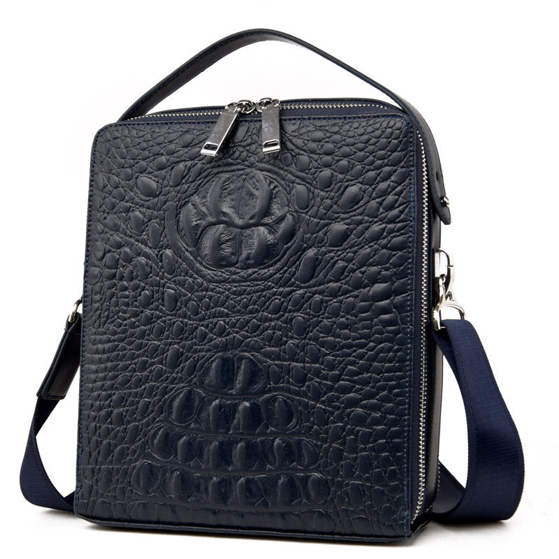 Genuine Leather Crocodile Pattern Handbag
