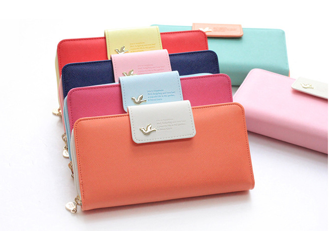 Korean Style Long Wallet for Women, Large Capacity Clutch