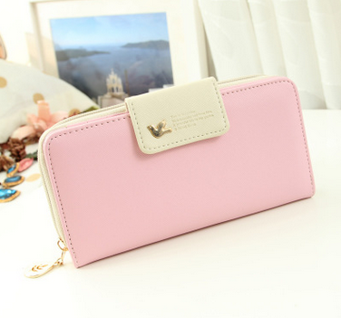 Korean Style Long Wallet for Women, Large Capacity Clutch