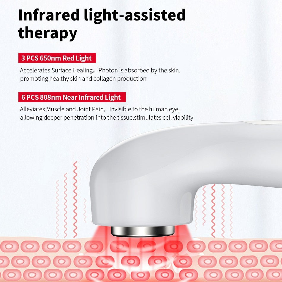 Red-light Ultrasonic Electrostimulation Device