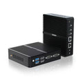 VENOEN Fanless Mini PC Win 11 Pro Industrial PC 12th Gen in-tel J6412 Processor 8G DDR4 256G M.2 SSD Office Home Industrial Mini Computer 2xHD+DP Triple Display/2xLan/2xRS232 COM/WiFi/BT 4.2