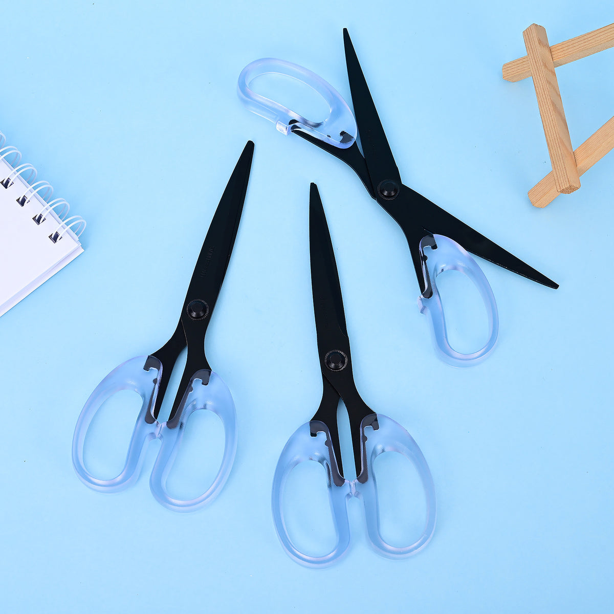 Large Household Scissors with Transparent Handle