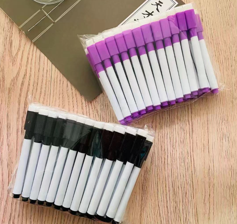 Black Magnetic Erasable Whiteboard Markers (Custom Logo)