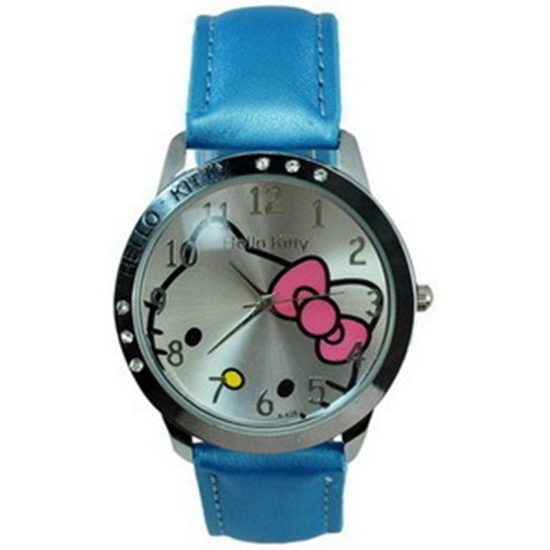 Kids' Hello Kitty Quartz Watch with Leather Strap
