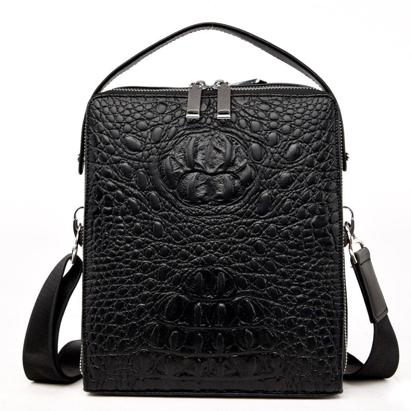 Genuine Leather Crocodile Pattern Handbag