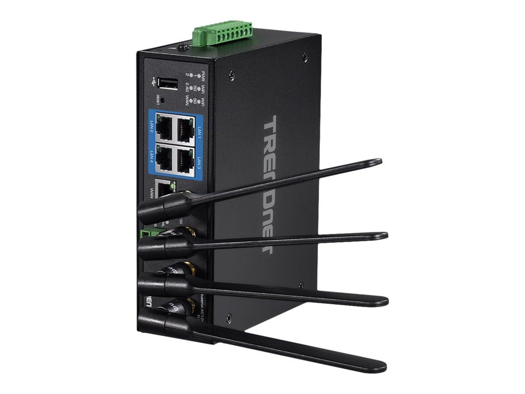 TRENDnet Industrial AC1200 Wireless Dual Band Gigabit Router Black TI-W100